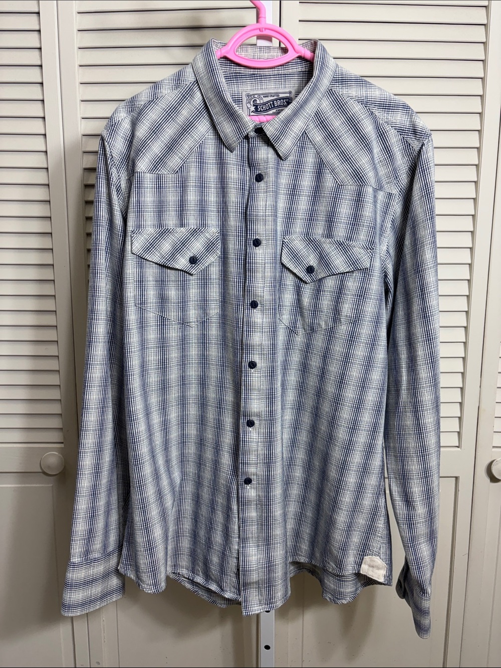 Schott Brothers Vintage-inspired Western Cowboy Shirt Large